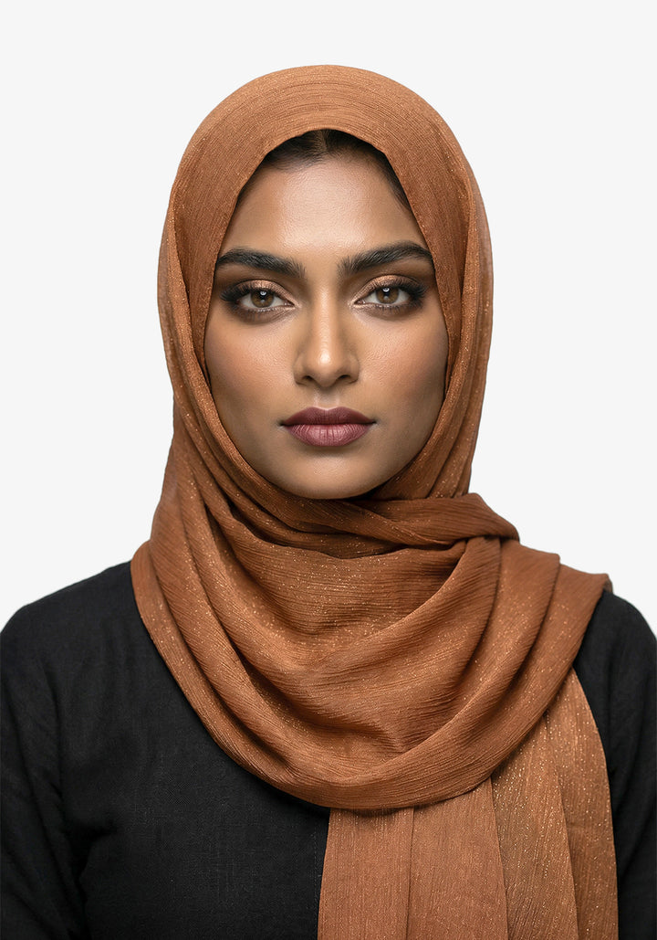 Metallic Chiffon-Camel