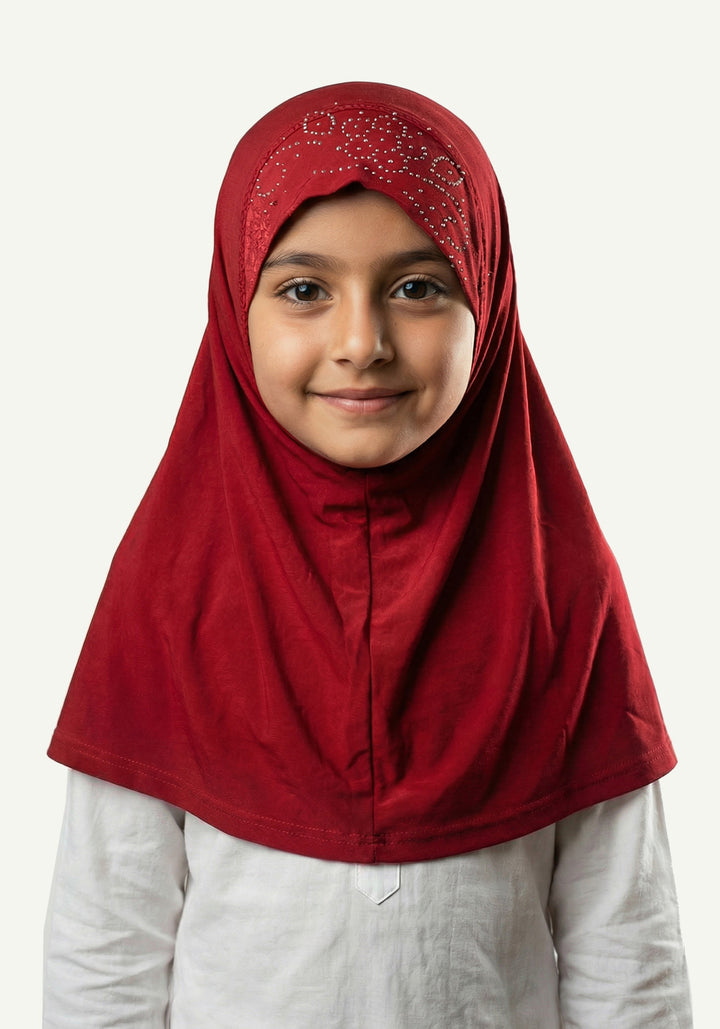 Kids Makhna Pearls - Red