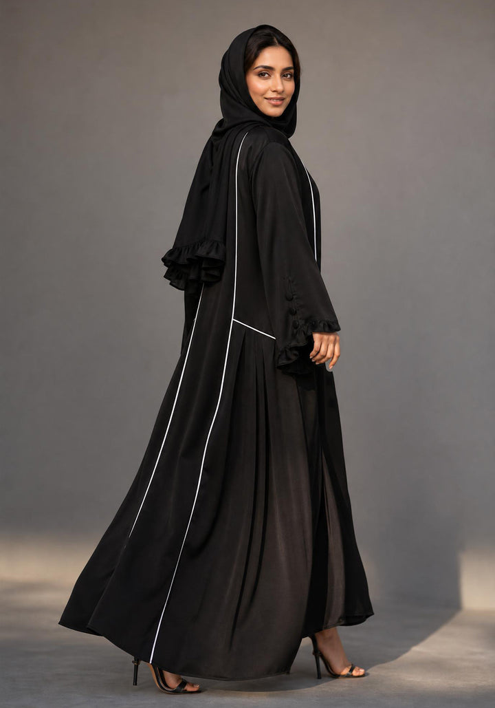 Black frill abaya