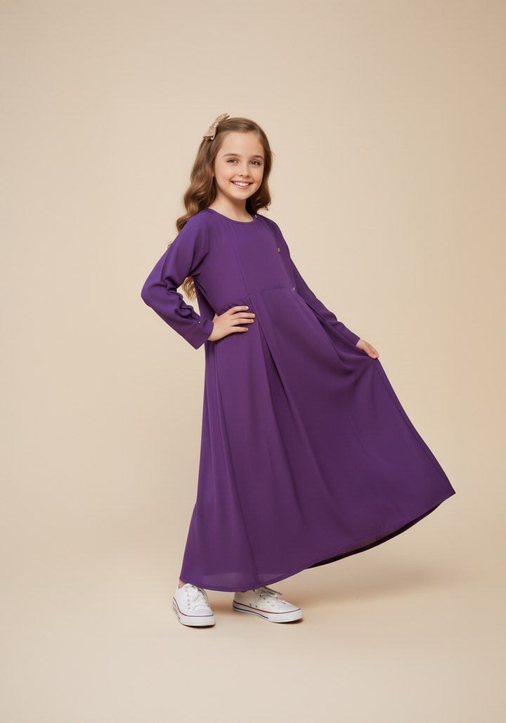 Royal Purple Kids Abaya