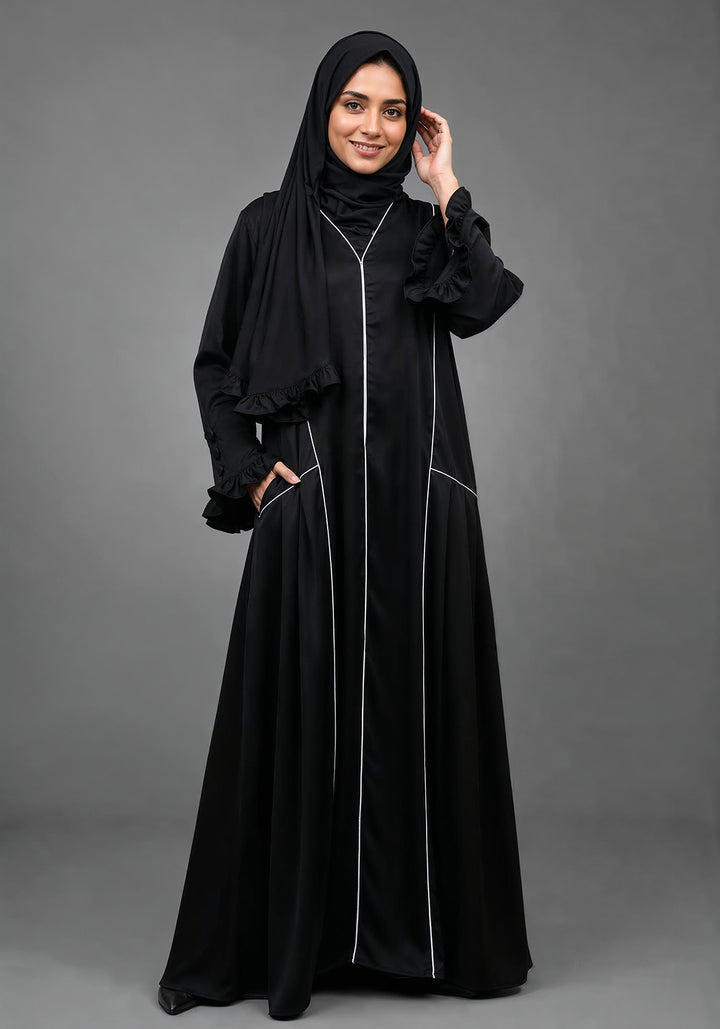 Black frill abaya