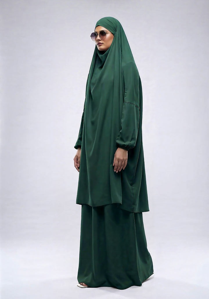 Two-Piece Jilbab - Dark Green