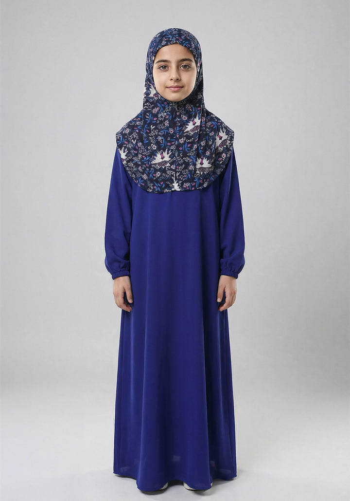 Royal Blue Hoodie Abaya