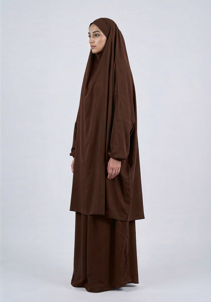 Two-Piece Jilbab - Dark Brown