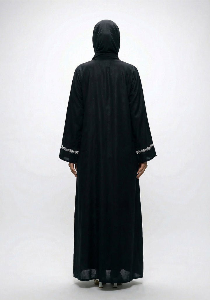 Black and Grey Abaya | Serene Threads