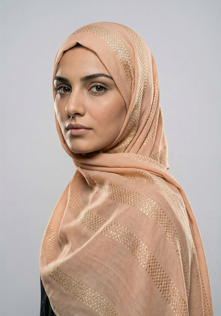 Asima Lawn Hijab Cream