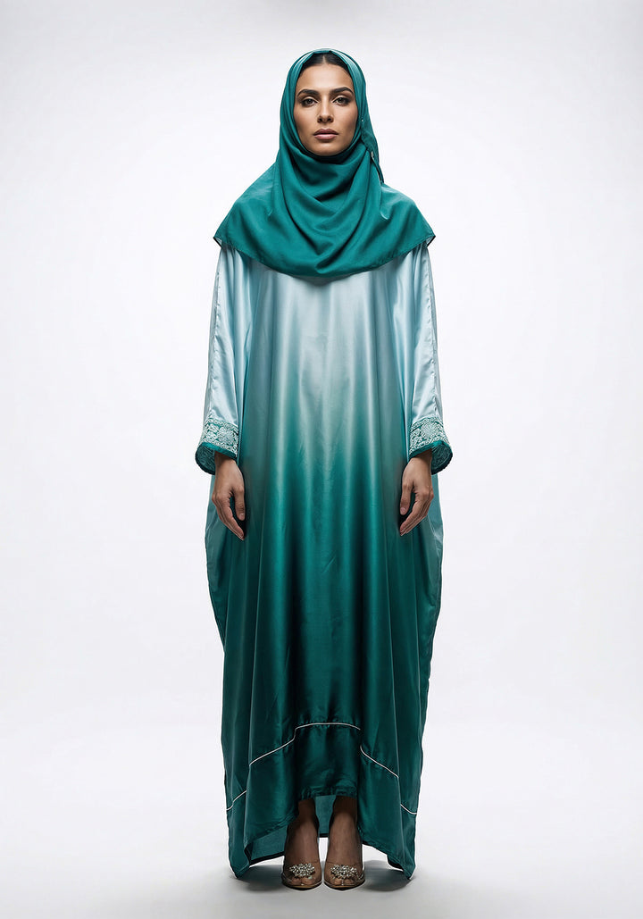 Silk Tie Dye Abaya | Serene Threads