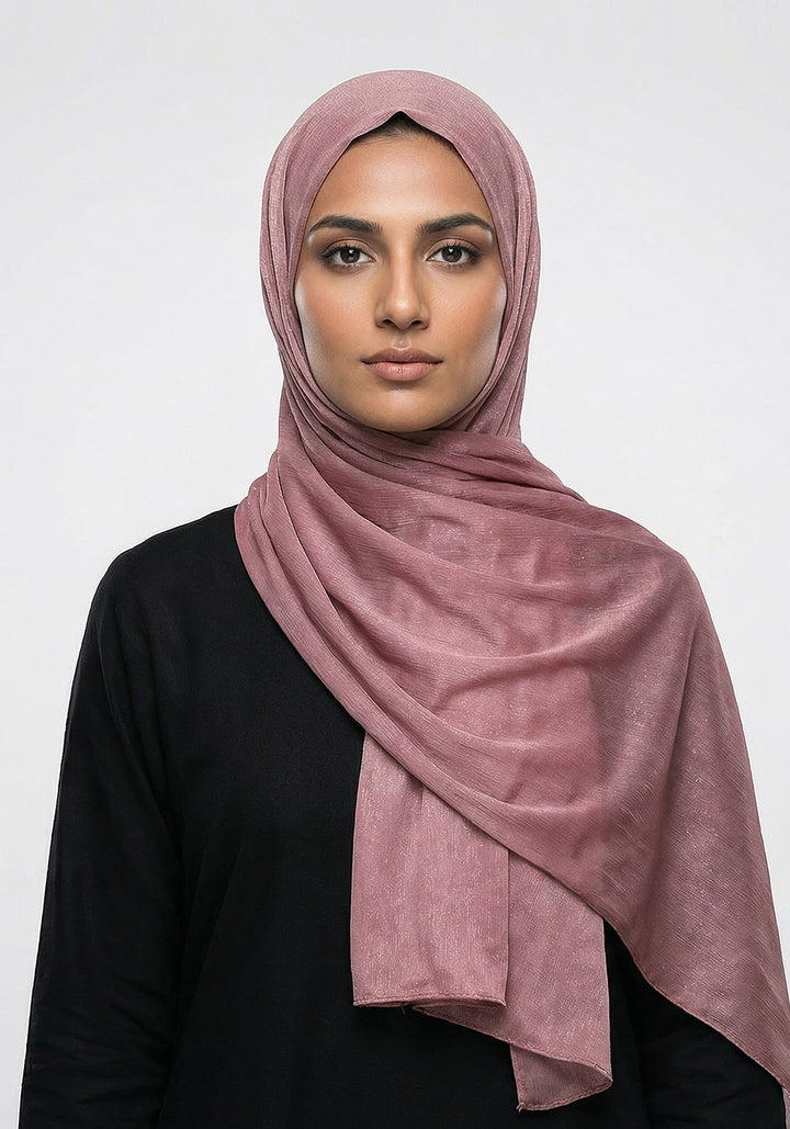 Metallic Chiffon-Powder Pink