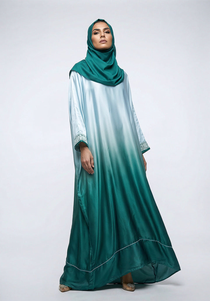 Silk Tie Dye Abaya | Serene Threads