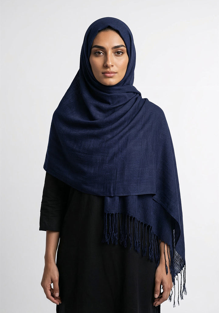 Arezoo Turkish Lawn Hijab - Navy Blue