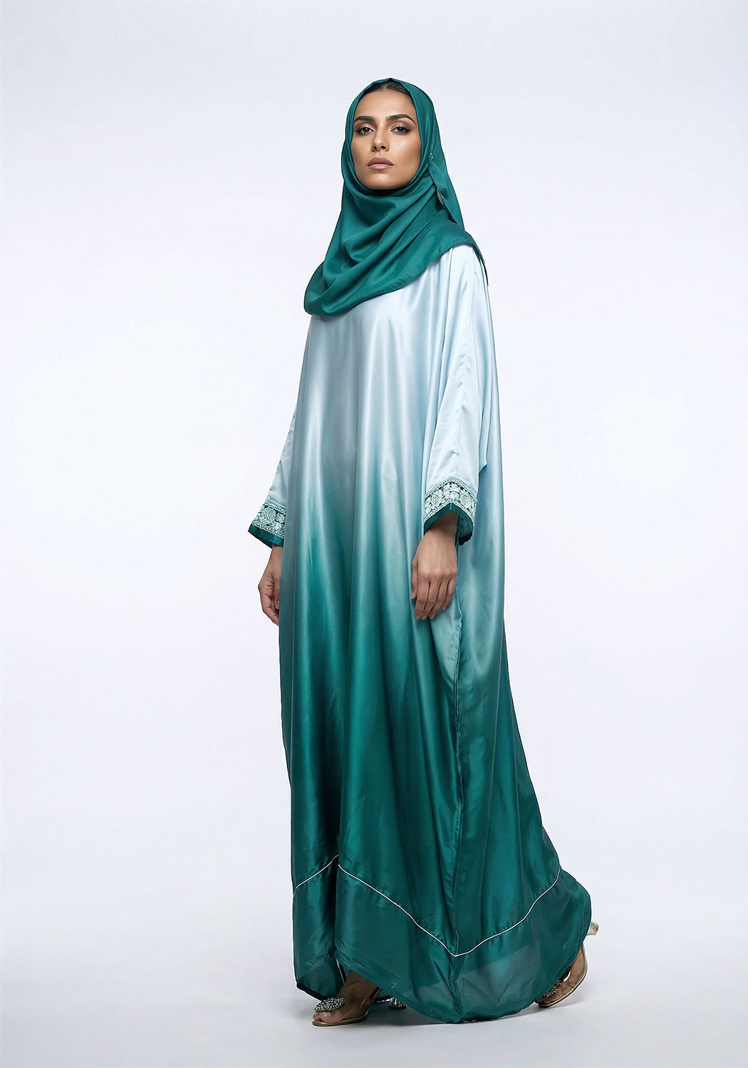 Silk Tie Dye Abaya | Serene Threads